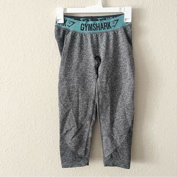Gymshark Women's Size S Dry Flex Capri Low Rise Cropped Workout Leggings Gray - Picture 1 of 6